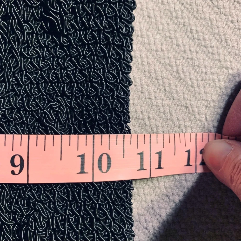 NWOT: Purse - Black, Crocheted, Crossbody, Attached Change Purse, Weatherproofed
